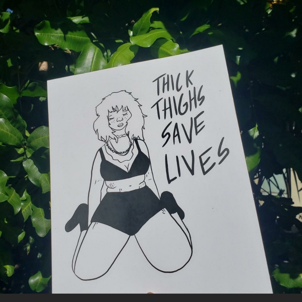 8.5 x 11 Thick Thigh Save Lives Poster